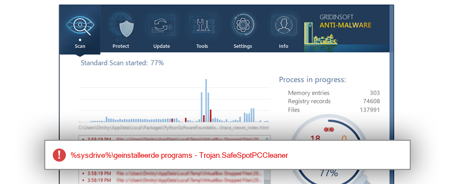 SCPCNotifications.exe detection screenshot