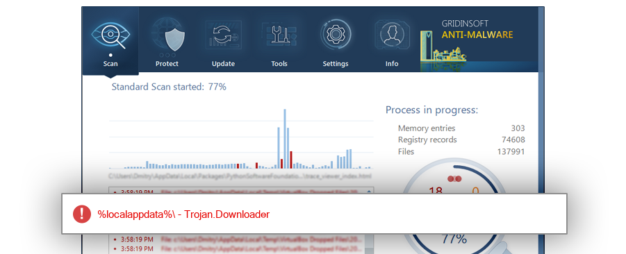 installer.exe detection screenshot
